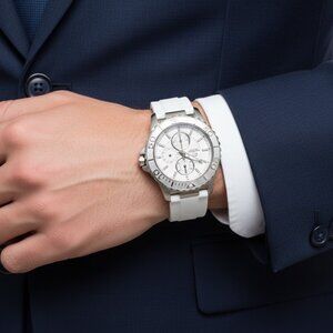 NWT Authentic Technomarine Sea Chronograph Quartz Silver Dial Men's Watch